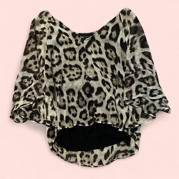 leopard print off the shoulder blouse - Picture 1 of 3